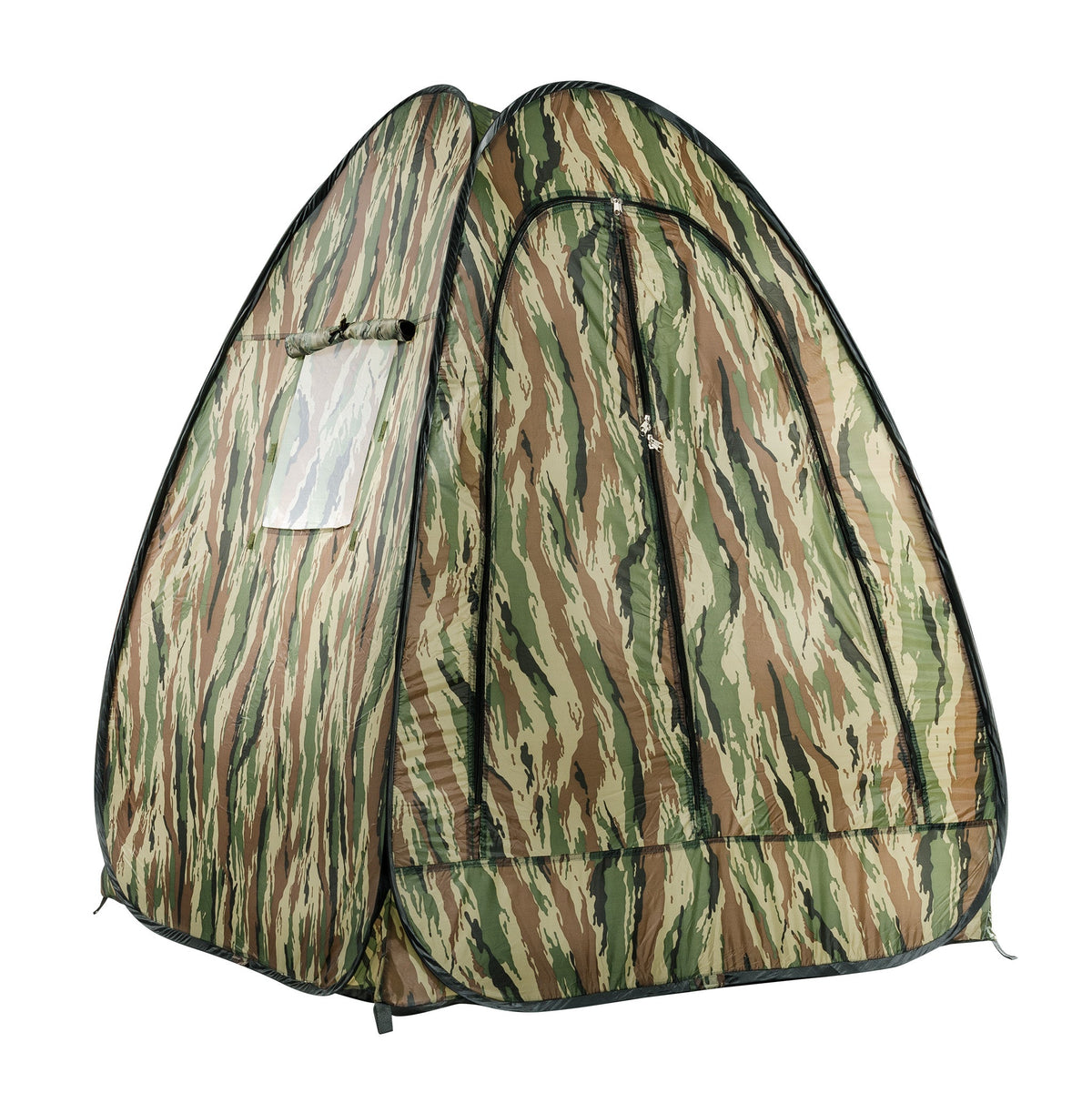 Walimex pro Pop-up Camouflage Tarnzelt für Naturfotografie und Tierbeobachtung – 1100 x 1100 x 1400 mm – Schnell auf- und abbaubar, mit Seitenfenstern inkl. Transporttasche