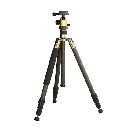 Mantona Titanium Carbon Stativ inkl. Kugelkopf und Stativtasche, Kamerastativ bis 170 cm, Fotostativ 180° Rotation für Makroaufnahmen, Dreibeinstativ mit Arca Swiss kompatiblem Schnellwechselsystem