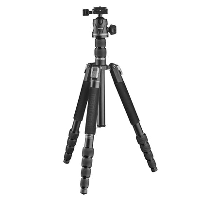 Mantona DSLM Travel Evolution Max 2552-RA Reisestativ 173 cm 10 kg Traglast mit Kugelkopf Arca-Swiss Einbeinfunktion