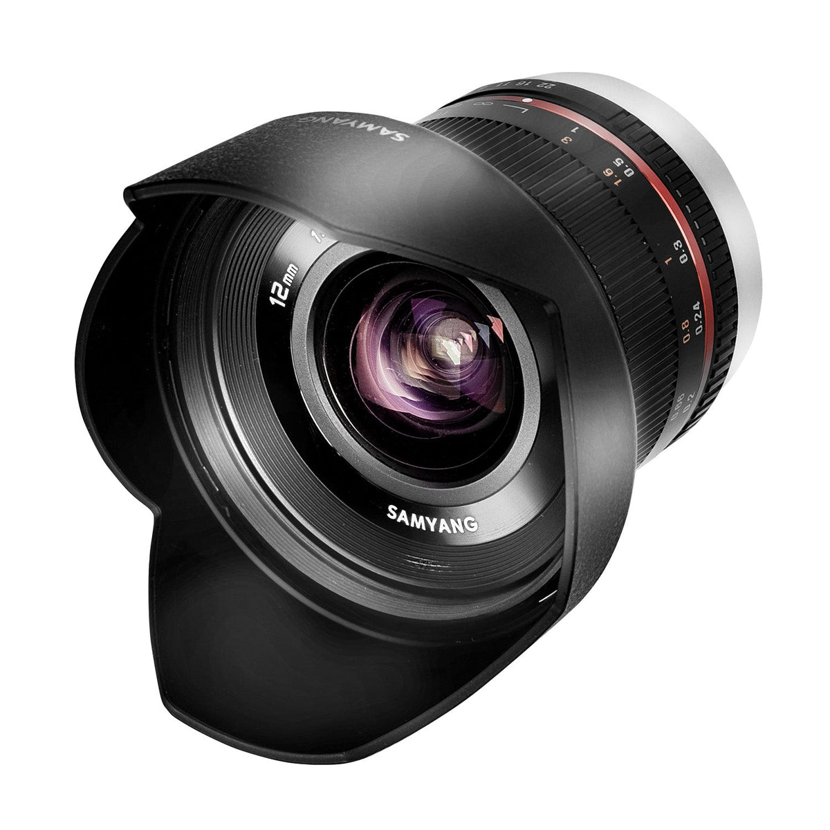 Samyang Weitwinkel Festbrennweite Objektiv 12mm F2.0 APS-C kompatibel mit Fuji X – APS-C, MF – für Kamera X-T5, X-H2, X-H2s, X-T4, X-T30, X-T30 II, X-T200, X-Pro3, X-A7, X-T100, X-T3 – schwarz