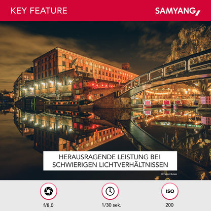 Samyang Weitwinkel Festbrennweite Objektiv 12mm F2.0 APS-C kompatibel mit Fuji X – APS-C, MF – für Kamera X-T5, X-H2, X-H2s, X-T4, X-T30, X-T30 II, X-T200, X-Pro3, X-A7, X-T100, X-T3 – schwarz