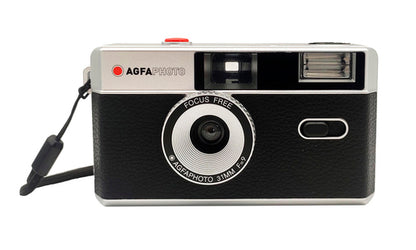 AgfaPhoto Reusable Half Frame Photo Camera, black, analoge Kleinbildkamera