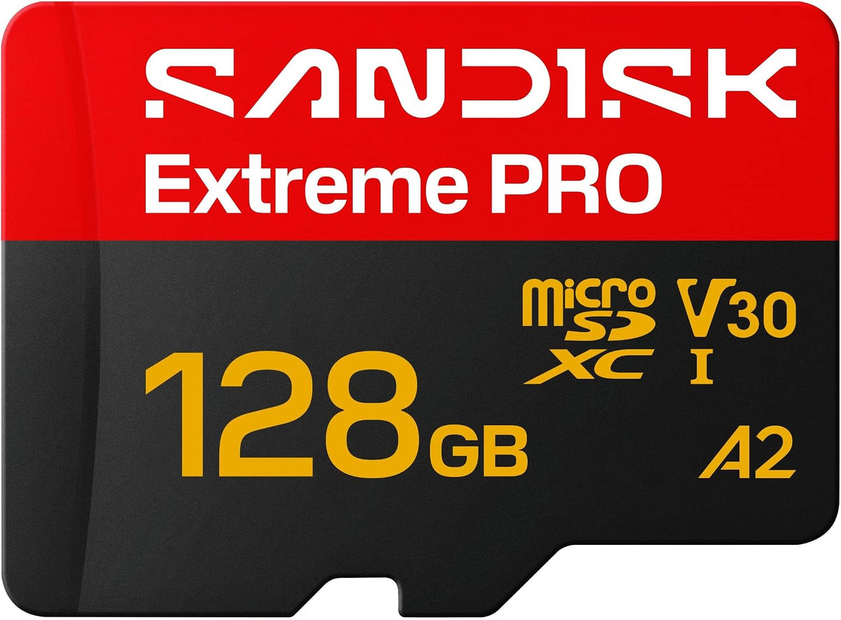 SanDisk 128GB microSDXC-Karte Extreme PRO UHS-I R250 MB/s / W120 MB/s + SD-Ada