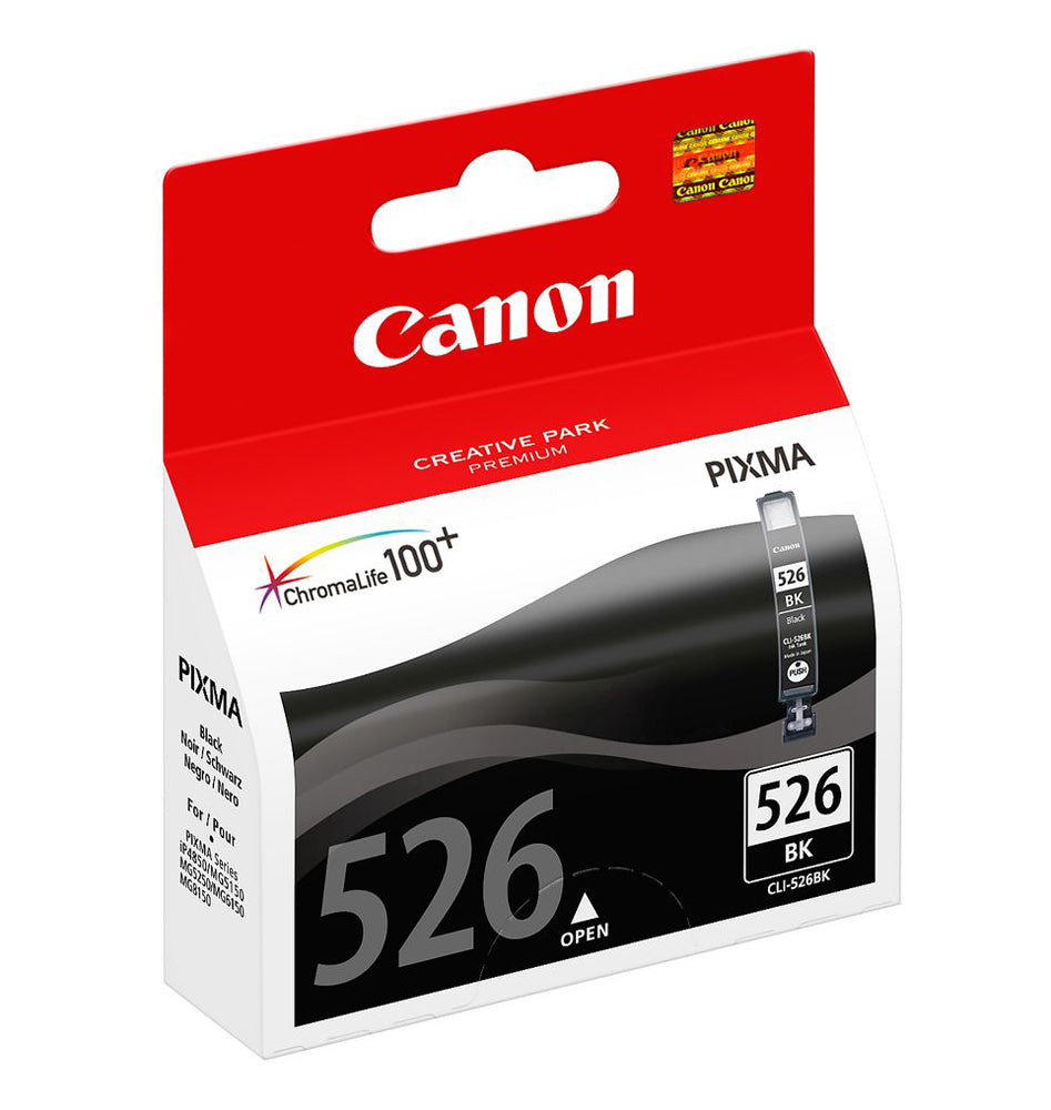 Canon CLI-526BK schwarz 9ml Tinte P4850,MG8150,MG6150,MG5250,MG5150